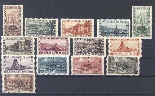 Saargebiet Michel Nummer 108-21, Freimarken 1926 **