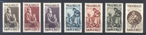Saargebiet Michel Nummer 128-34, Volkshilfe 1928 ungebraucht