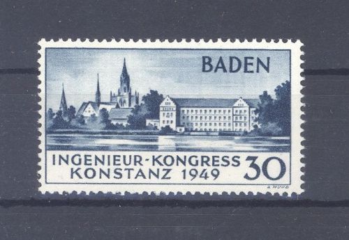 Franz. Zone Baden Michel Nummer 46 II, Konstanz 1949 **