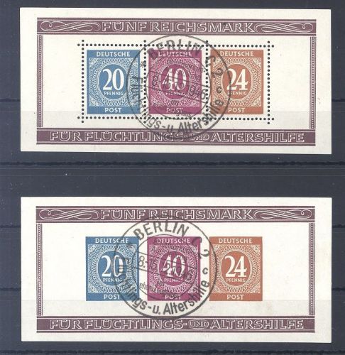 All. Bes. Block 12 A + B gestempelt mit SST