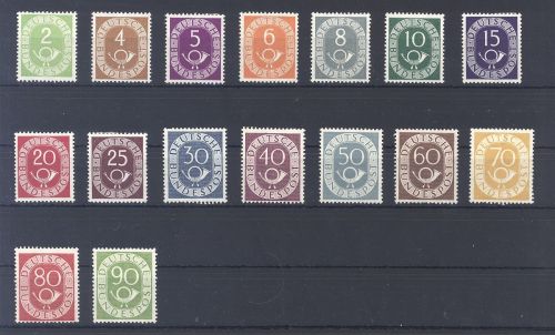Bund Michel Nummer 123-38, Posthorn 1951 ungebraucht *