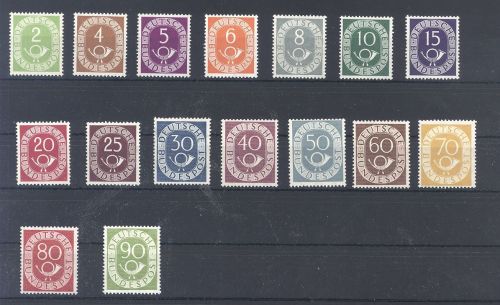 Bund Michel Nummer 123-38, Posthorn 1951 **