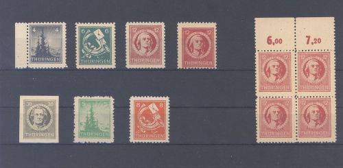 SBZ, ** Posten aus Michel Nummer 92-99, geprüft BPP