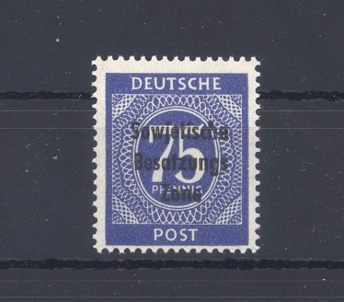 SBZ Michel Nr. 210c, 75 Pfg. Freimarke 1948 Farbe c **, geprüft BPP