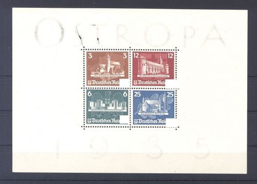 Dt. Reich Block 3, Ostropa Block ungebraucht (*), geprüft BPP