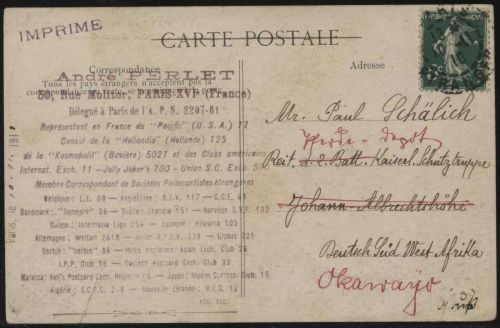 DSWA, AK Paris n. Johann-Albrechtshöhe, weiterlei. Okawajo Pferde-Depot