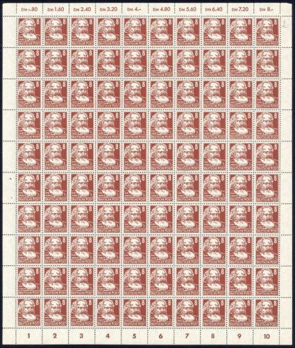 DDR Mi 329z XII** (100) mit PF I, mit FFA Ruscher BPP