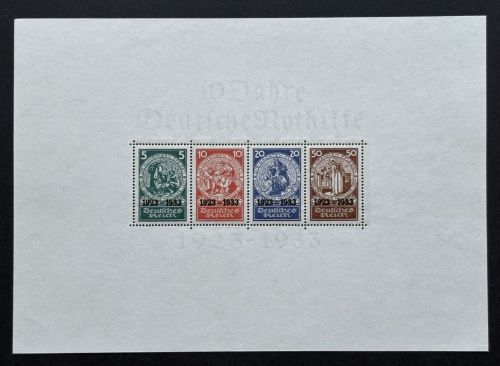 DR Nothilfe 1933, Block 2 ** mit FA Peschl BPP, sehr gute Qualität
