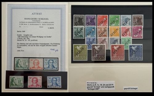 Berlin 1948-55, Spezialsammlung, PF/Belege/GA, ME über 5000€
