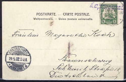 DSWA Wanderstempel Kapenousseu violett 29.9.02 auf AK Kahn-Rivier