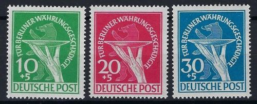 P) Berlin Mi 68-70** mit 70 I, geprüft Schlegel BPP