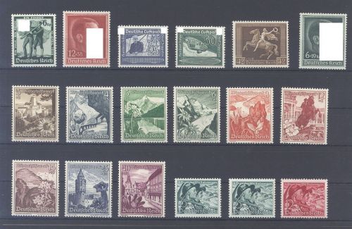 Dt. Reich, ** Posten aus 1938 auf Steckkarte