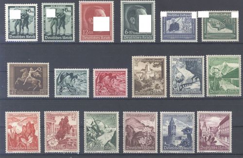 Dt. Reich, ** Posten aus 1938 auf Steckkarte