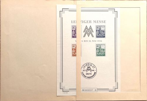 West Sachsen, Leipziger Messe Großblock 5S (*) mit Schutztasche