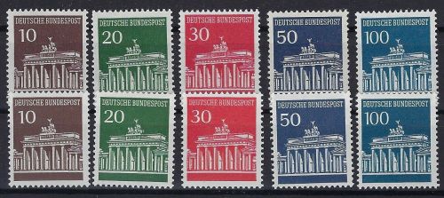 Bund BD Rollenmarken Mi 506-510 v / w ** einwandfrei