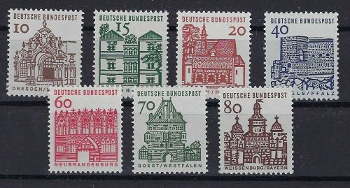 Bund KB Rollenmarken Mi 454-461 7 Werte ** komplett einwandfrei