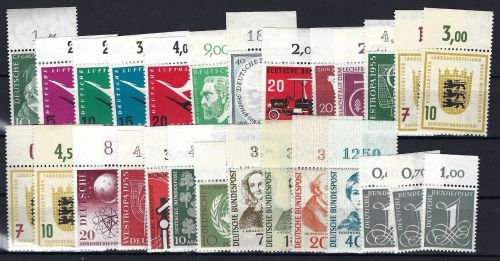 P) Bund kompletter Jahrgang 1955 ** mit Oberrand