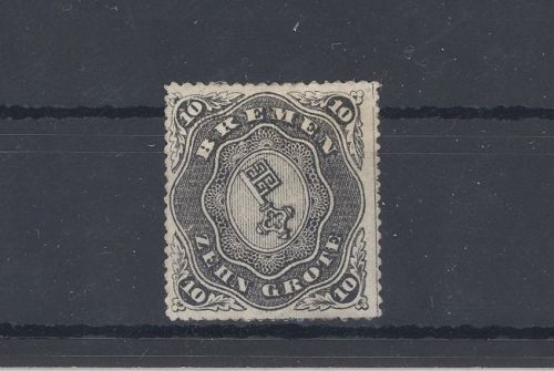 Bremen Michel Nummer 8, 10 Grote Freimarke 1861 ungebraucht *