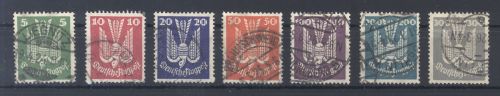 Dt. Reich Michel Nummer 344-50, Flugpost 1924 gestempelt