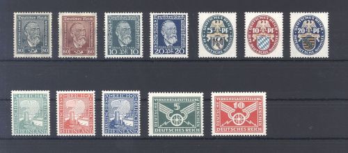 Dt. Reich, kleinerer ** Posten aus 1924-32 auf Steckkarte