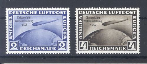 Dt. Reich Michel Nummer 497-98 aus Chicagofahrt 1933 ungebraucht *