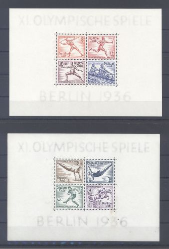 Dt. Reich Block 5-6z, Olympiablöcke 1936 **