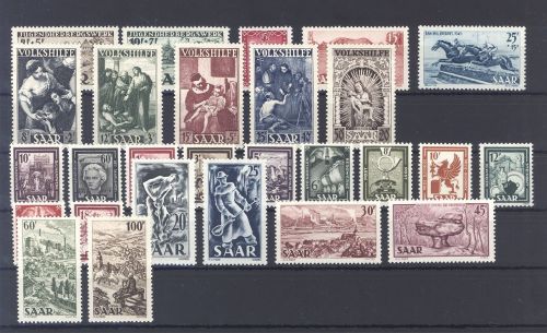 Saarland Michel Nummer 262-88, Jahrgang 1949 **