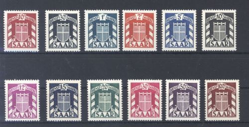 Saarland Dienst Michel Nummer 33-44, Dienst 1949 **
