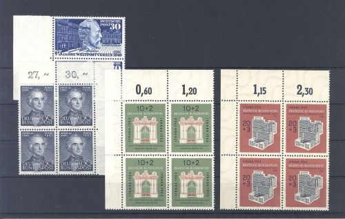 Bund, ** Posten Randeinheiten besserer Werte aus 1949-51