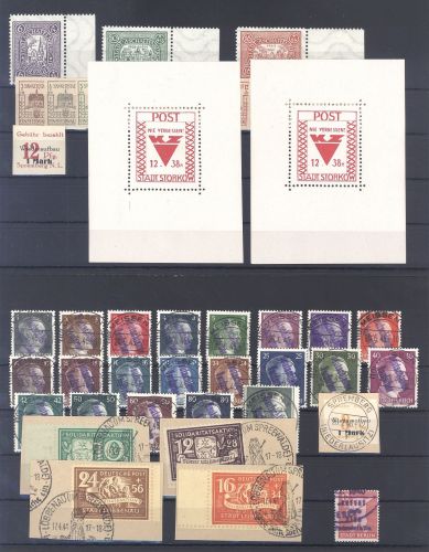 Dt. Lokalpost, umfangreicher **/gestempelter Posten auf 3 Steckkarten