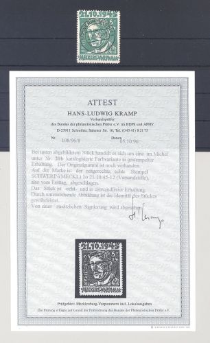 SBZ Mi.Nr. 20b, 6 Pfg Opfer des Faschismus 1945 gestempelt, FA BPP