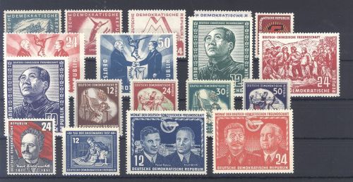 DDR Michel Nummer 280-97, Jahrgang 1951 **