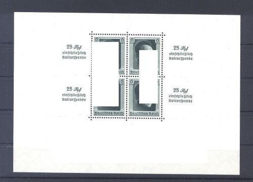 Dt. Reich Block 9, Kulturspende 1937 **