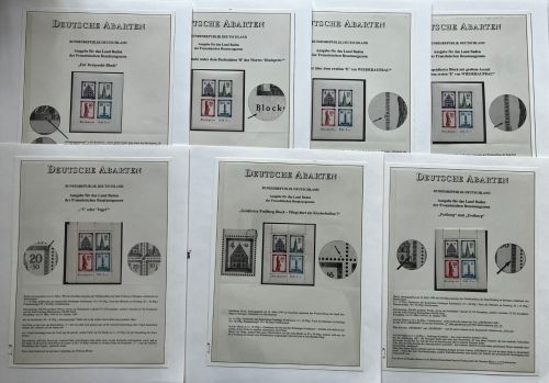 Deutsche Abarten, Baden Spezialsammlung Block 2 A/B (7)