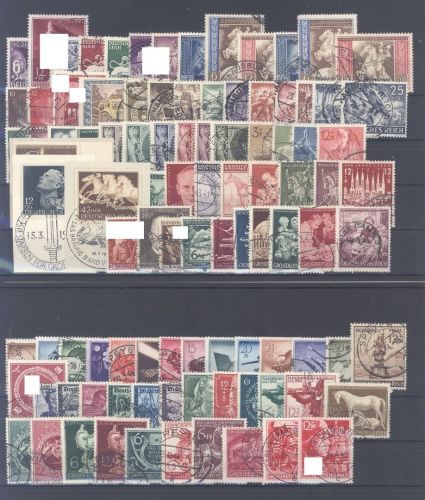 Dt. Reich Michel Nummer 811-910, Jahre 1942-45 gestempelt