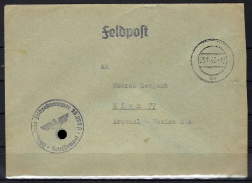 Feldpost Kroatische Inf. Div, Teufels-Division 1942, FP 26323 A,