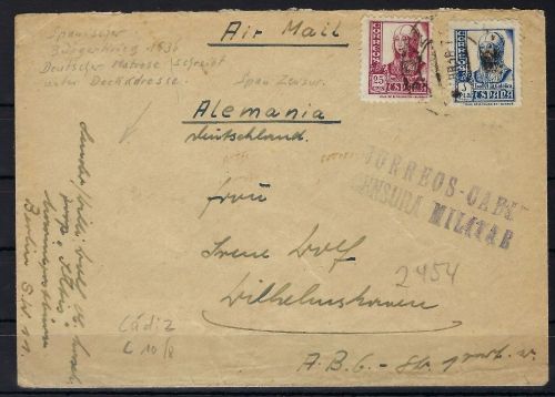 Feldpost der Legion Condor 1938, Kanonenboots Iltis, FP 17229