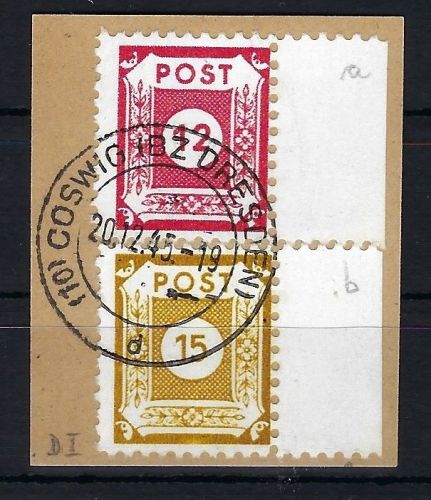 Ost Sachsen Mi 47 D Ib Luxus Briefstück, gep. Ströh BPP