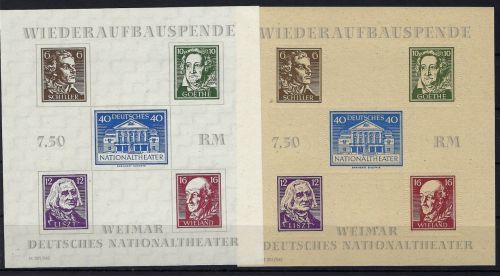 Thüringen Block 3 AX (*) und 3 B a ya **, einwandfrei gep. Zierer BPP