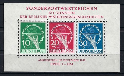 Berlin 1949, Block 1 * mit Originalgummierung, gep. Schlegel BPP