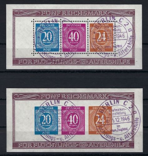 Kontrollrat I, Block 12 A/B mit SoSt, einwandfrei, gepr. Schlegel BPP