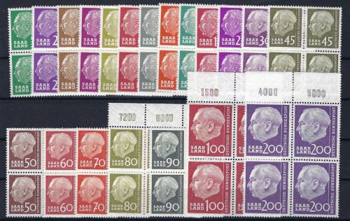 Saarland Heus 1957, Mi 380 - 399 ** VB-Satz in Luxus Qualität