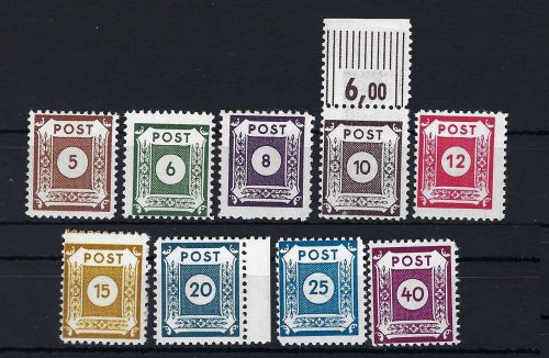 Ost Sachen Mi 42 D II - 50 D II ** gep. Stroh / Kunz BPP