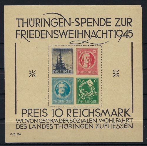 Thüringen Block 2 *, mit Mängel