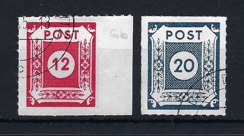 Ost Sachen Mi 46 Gb, 48 Gc°, gep. Stroh BPP