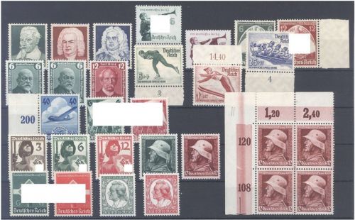 Dt. Reich, ** Posten aus 1935-37 auf Steckkarte