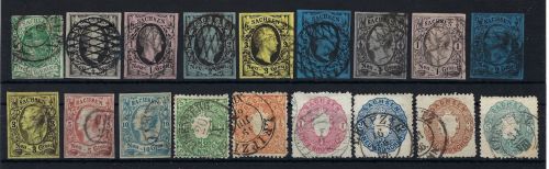 Sachsen, Zusammenstellung Mi 2-19 gestempelt, gute Qualität, ME 965€
