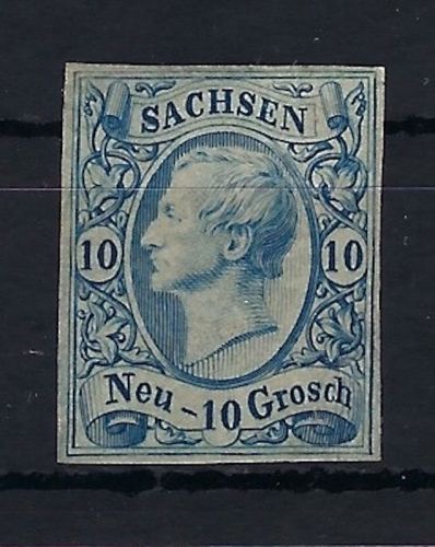 Sachsen, Mi 13 *, vollrandig, einwandfrei, ME 260€