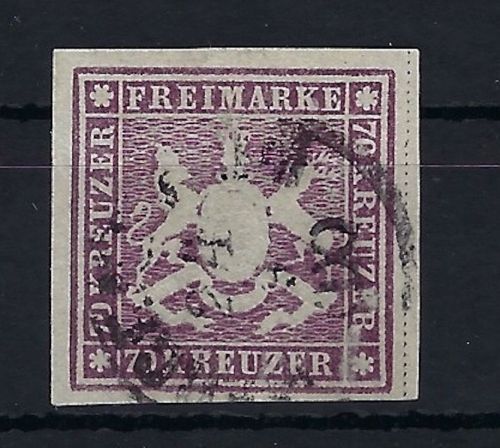 Württemberg Mi 42 b °, vollrandig, sig. Richter, ME 5.000