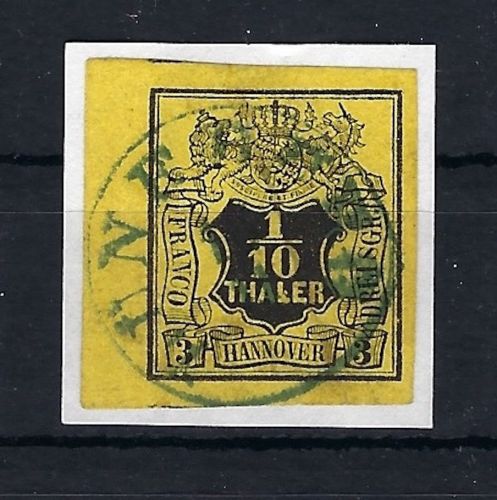 Hannover Mi 5 breitrandig, Briefstück ideal gest. Lüneburg, Luxus (PP